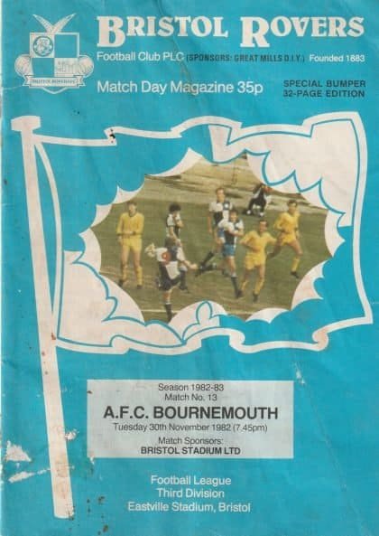 Bristol Rovers v AFC Bournemouth 30-Nov-1982