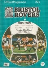 Bristol Rovers v Brighton & Hove Albion 20-Mar-1979