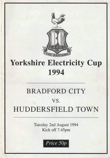 Bradford City v Huddersfield Town  02-Aug-1994