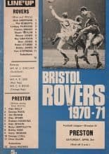 Bristol Rovers v Preston North End 03-Apr-1971