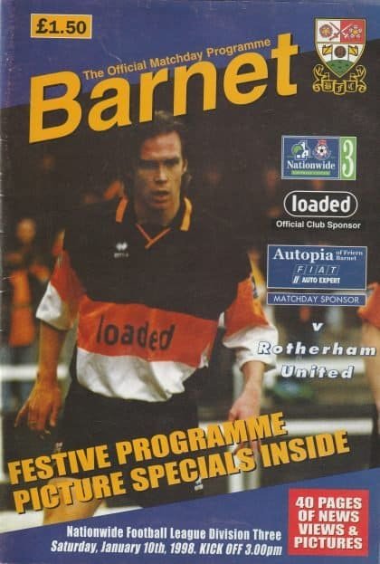 Barnet v Rotherham United 10-Jan-1998