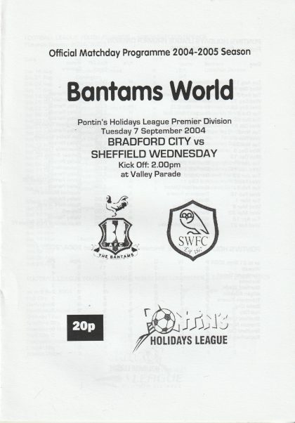 Bradford City Reserves v Sheffield Wednesday Reserves 07-Sep-2004