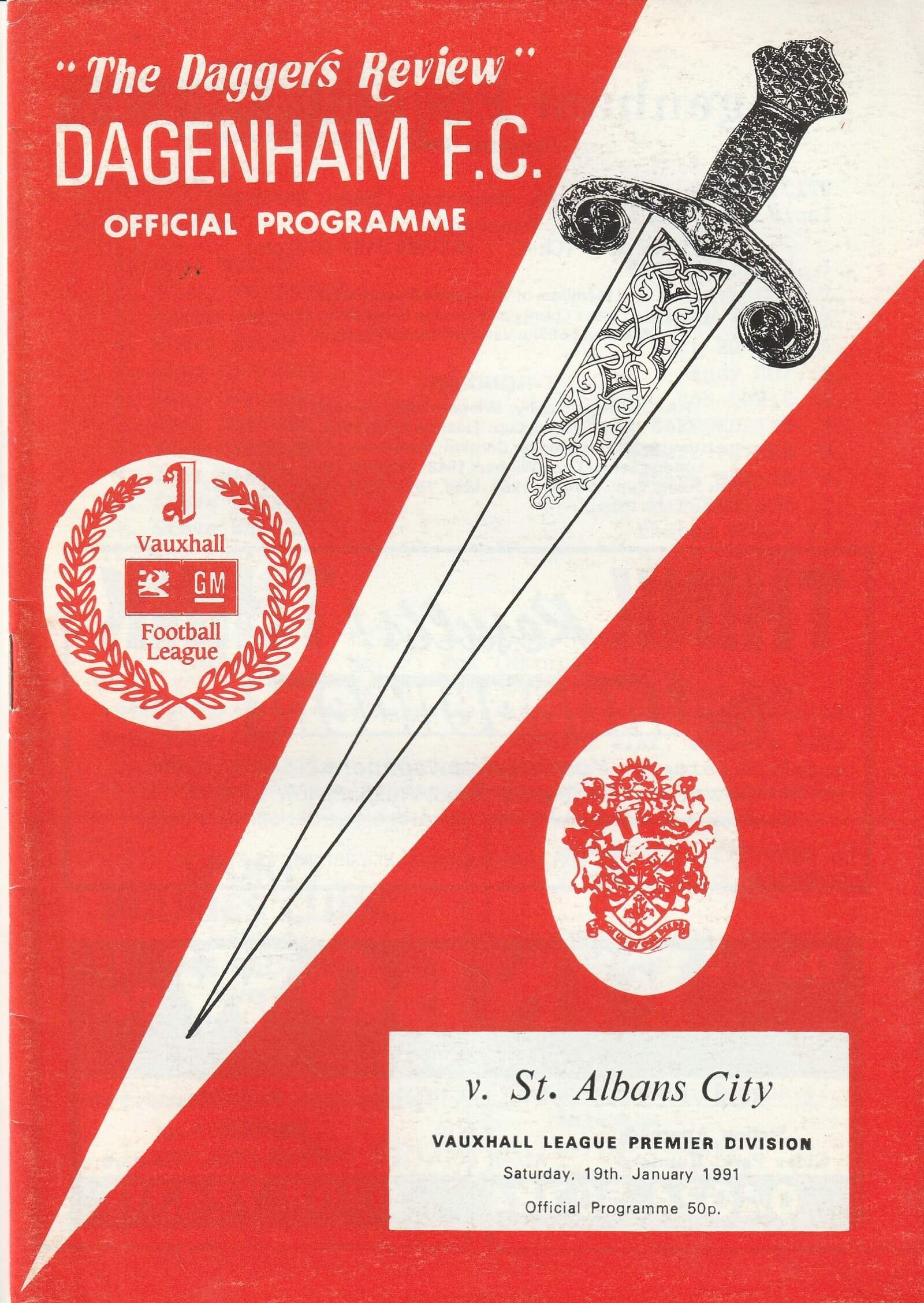 Dagenham v St Albans City 19-Jan-1991