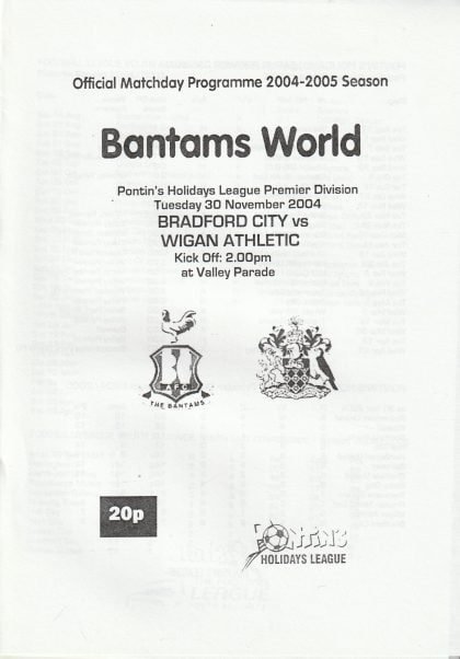 Bradford City Reserves v Wigan Athletic Reserves 30-Nov-2004