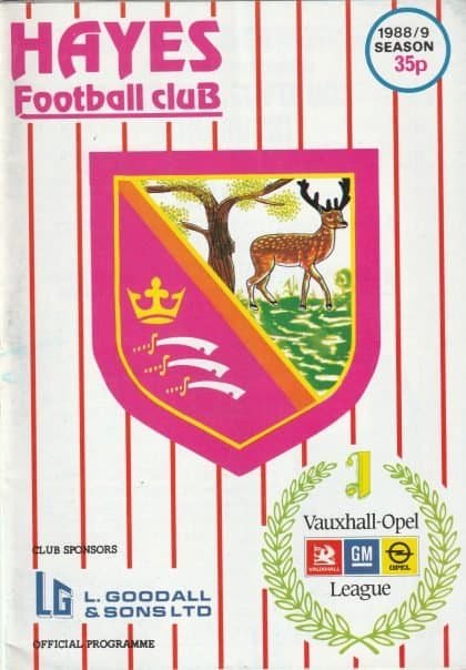 Hayes v Wokingham Town 02-Jan-1989