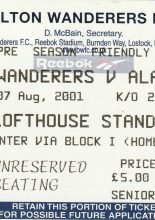 Bolton Wanderers v Alaves 07-Aug-2001