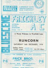 Frickley Athletic v Runcorn 16-Dec-1978