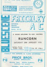 Frickley Athletic v Runcorn 28-Jan-1978