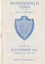 Huddersfield Town v Scunthorpe United 25-Apr-1964
