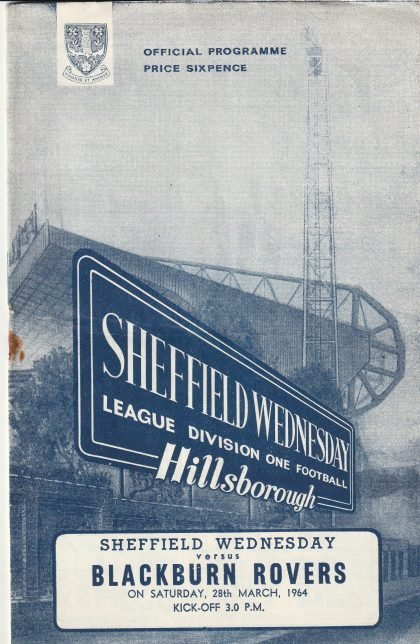 Sheffield Wednesday v Blackburn Rovers 28-Mar-1964