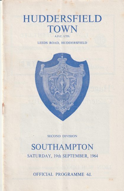 Huddersfield Town v Southampton 19-Sep-1964