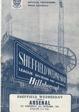Sheffield Wednesday v Arsenal 02-Sep-1964