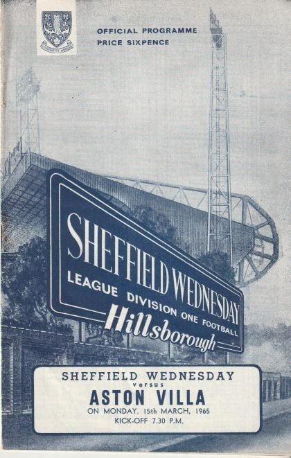 Sheffield Wednesday v Aston Villa 15-Mar-1965