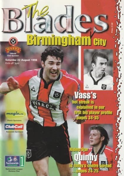 Sheffield United v Birmingham City 22-Aug-1998