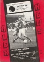 Crewe Alexandra v Bolton Wanderers 21-Mar-1989