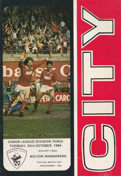 Bristol City v Bolton Wanderers 23-Oct-1984