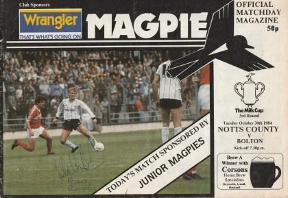 Notts County v Bolton Wanderers 30-Oct-1984