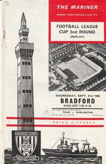 Grimsby Town v Bradford Park Avenue 21-Sep-1966