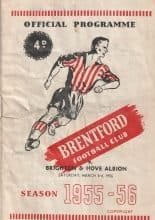 Brentford v Brighton & Hove Albion 03-Mar-1956