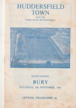 Huddersfield Town v Bury 06-Nov-1965