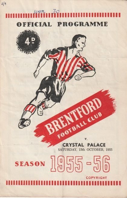 Brentford v Crystal Palace 15-Oct-1955