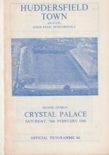 Huddersfield Town v Crystal Palace  26-Feb-1966