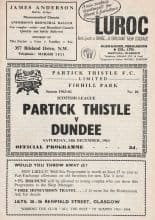 Partick Thistle v Dundee 14-Dec-1963