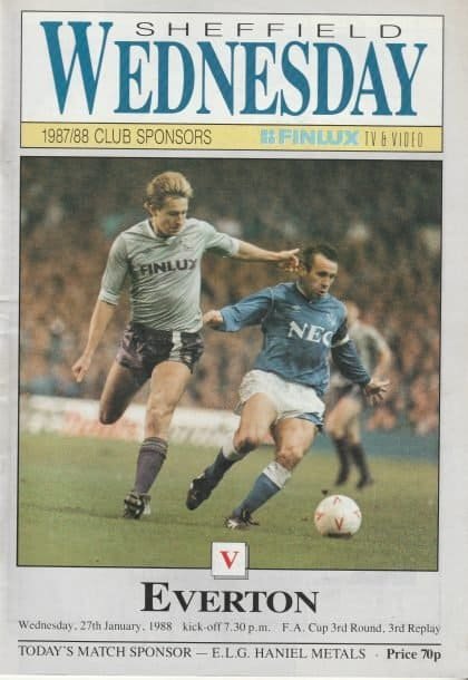 Sheffield Wednesday v Everton 27-Jan-1988