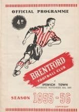Brentford v Ipswich Town 12-Nov-1955