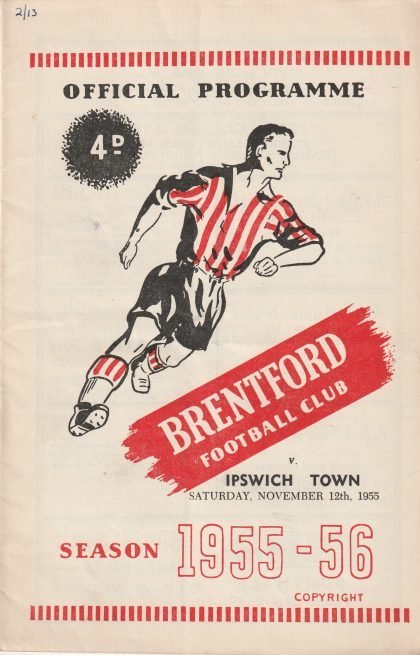 Brentford v Ipswich Town 12-Nov-1955