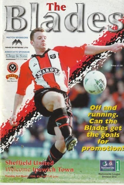 Sheffield United v Ipswich Town  03-Mar-1998