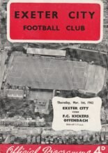 Exeter City v Kickers Offenbach 01-Mar-1962