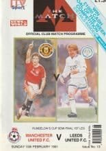 Manchester United v Leeds United 10-Feb-1991