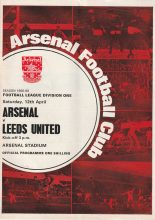 Arsenal v Leeds United  12-Apr-1969