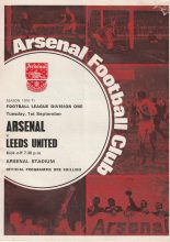 Arsenal v Leeds United 01-Sep-1970