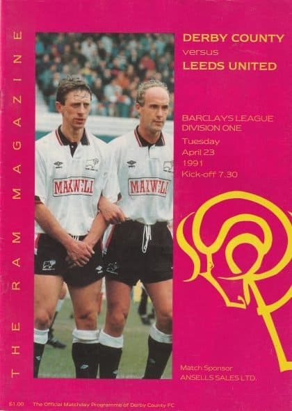 Derby County v Leeds United 23-Apr-1991