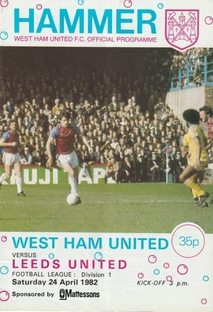 West Ham United v Leeds United 24-Apr-1982