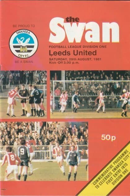 Swansea City v Leeds United 29-Aug-1981