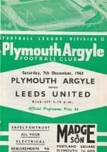 Plymouth Argyle v Leeds United 07-Dec-1963
