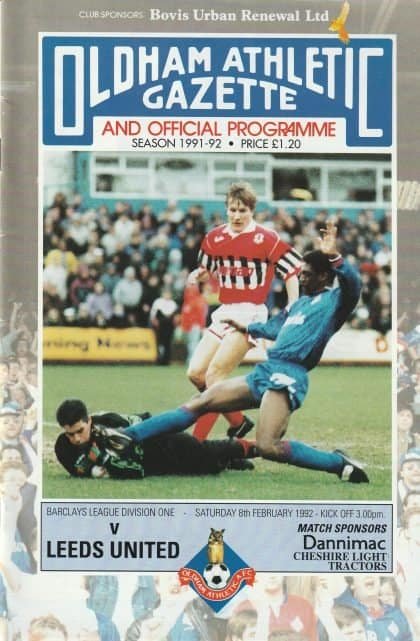 Oldham Athletic v Leeds United 08-Feb-1992