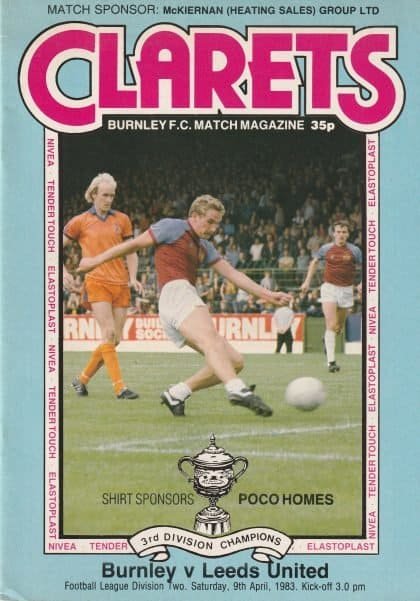 Burnley v Leeds United 09-Apr-1983