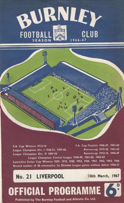 Burnley v Liverpool 18-Mar-1967