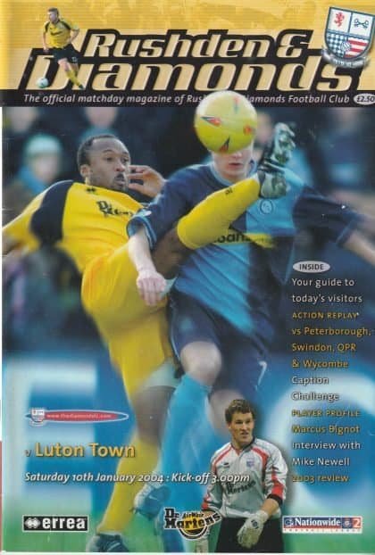 Rushden & Diamonds v Luton Town 10-Jan-2004