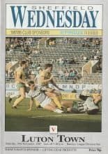 Sheffield Wednesday v Luton Town  14-Nov-1987
