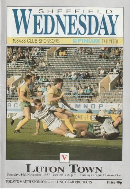 Sheffield Wednesday v Luton Town  14-Nov-1987