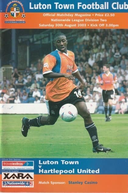 Luton Town v Hartlepool United 30-Aug-2003