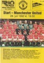 Start v Manchester United 28-Jul-1992
