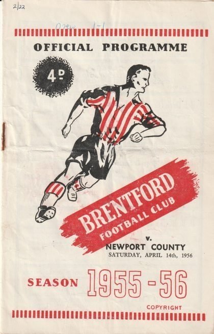 Brentford v Newport County 14-Apr-1956
