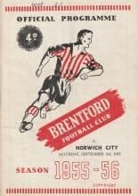 Brentford v Norwich City 03-Sep-1955
