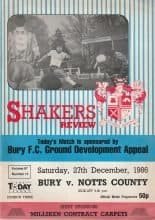 Bury v Notts County 27-Dec-1986